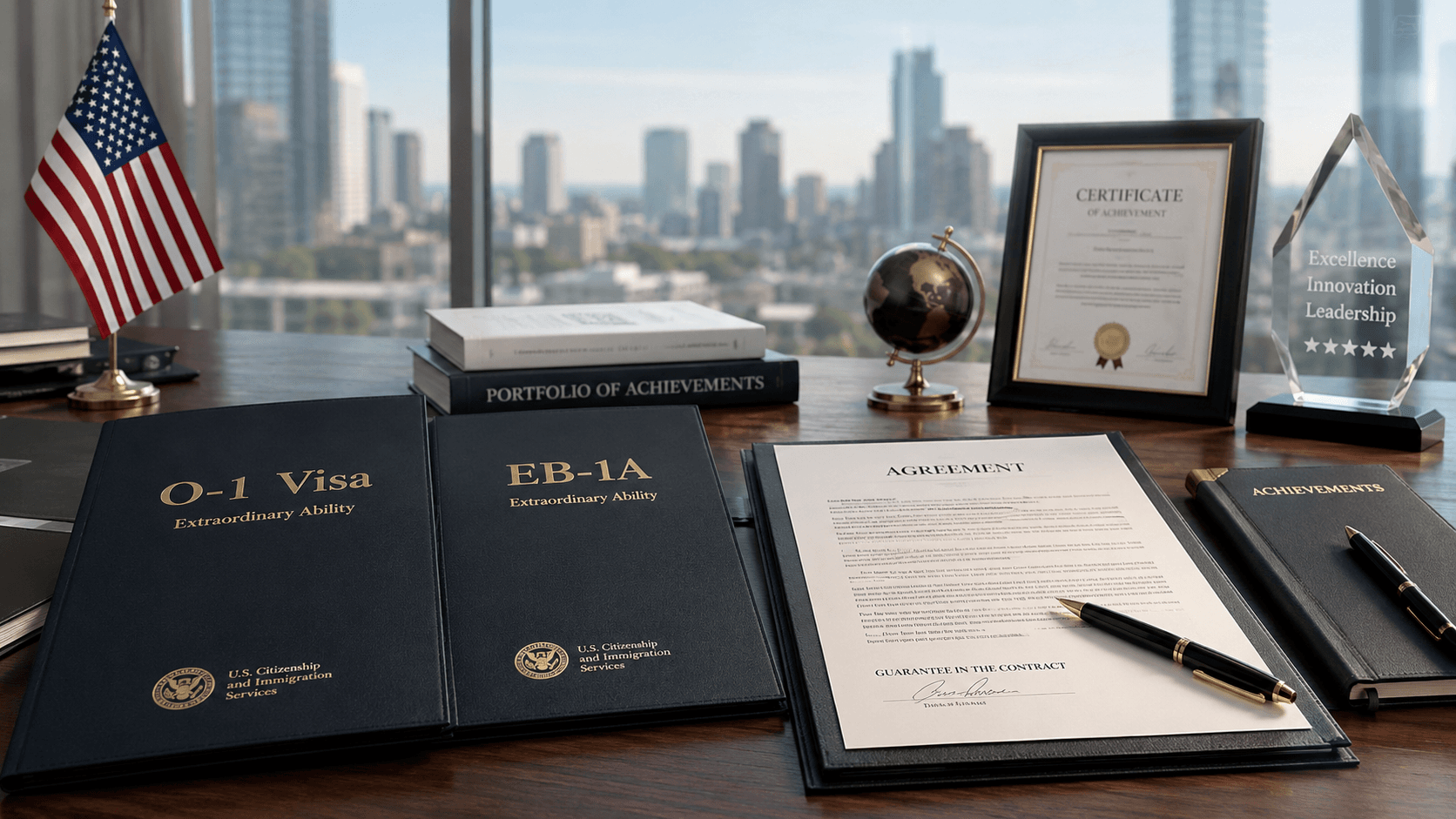 Папки O-1 Visa и EB-1A + Portfolio of Achievements + Excellence Award