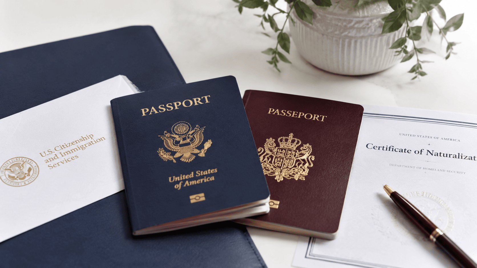 Two passports — US and Russian — a symbol of dual citizenship